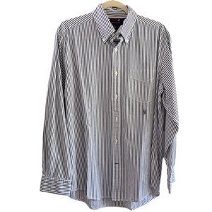 Tommy Hilfiger Men’s long sleeve button down shirt embroidered logo in f…